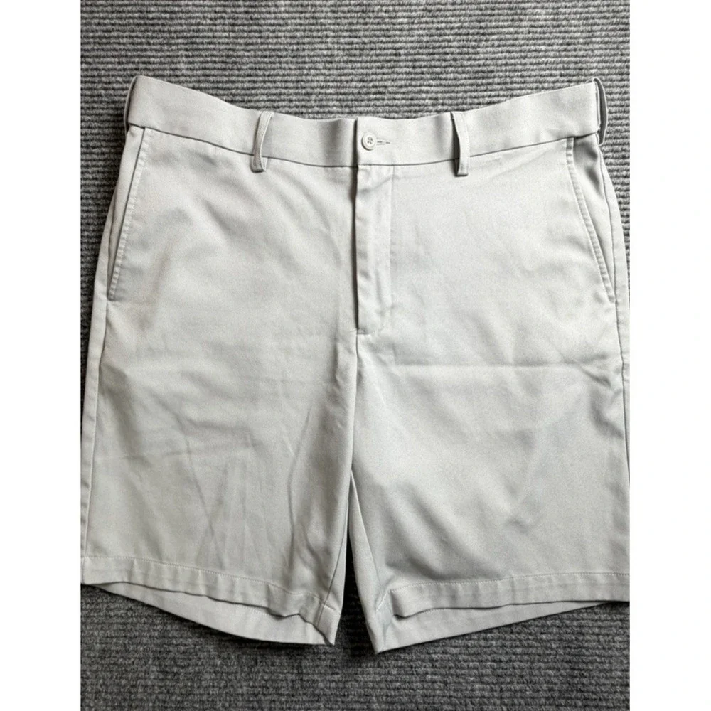 GRANDSLAM Men's Gray Flat Front‎ Golf Shorts Size 36 Preppy Classic